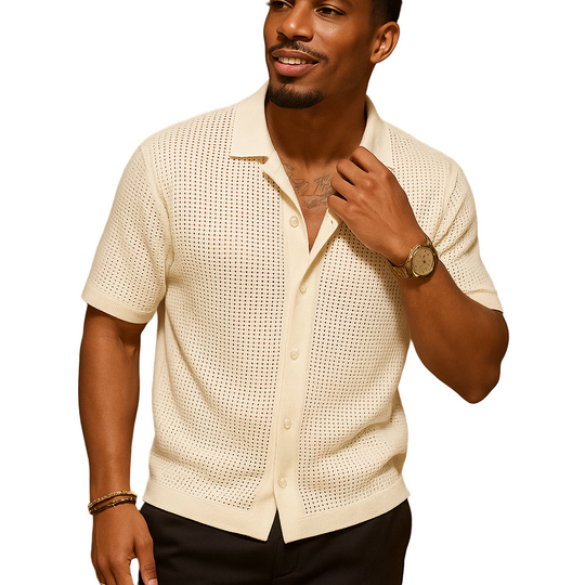 Mænds Sommer Skjorte Korte Ærmer 0