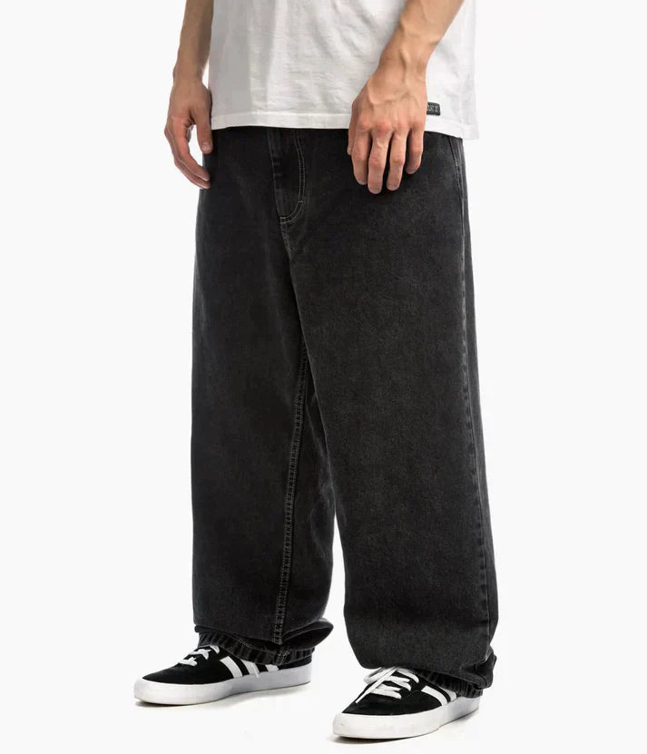 Mænds Streetwear Jeans med Løs Pasform 0