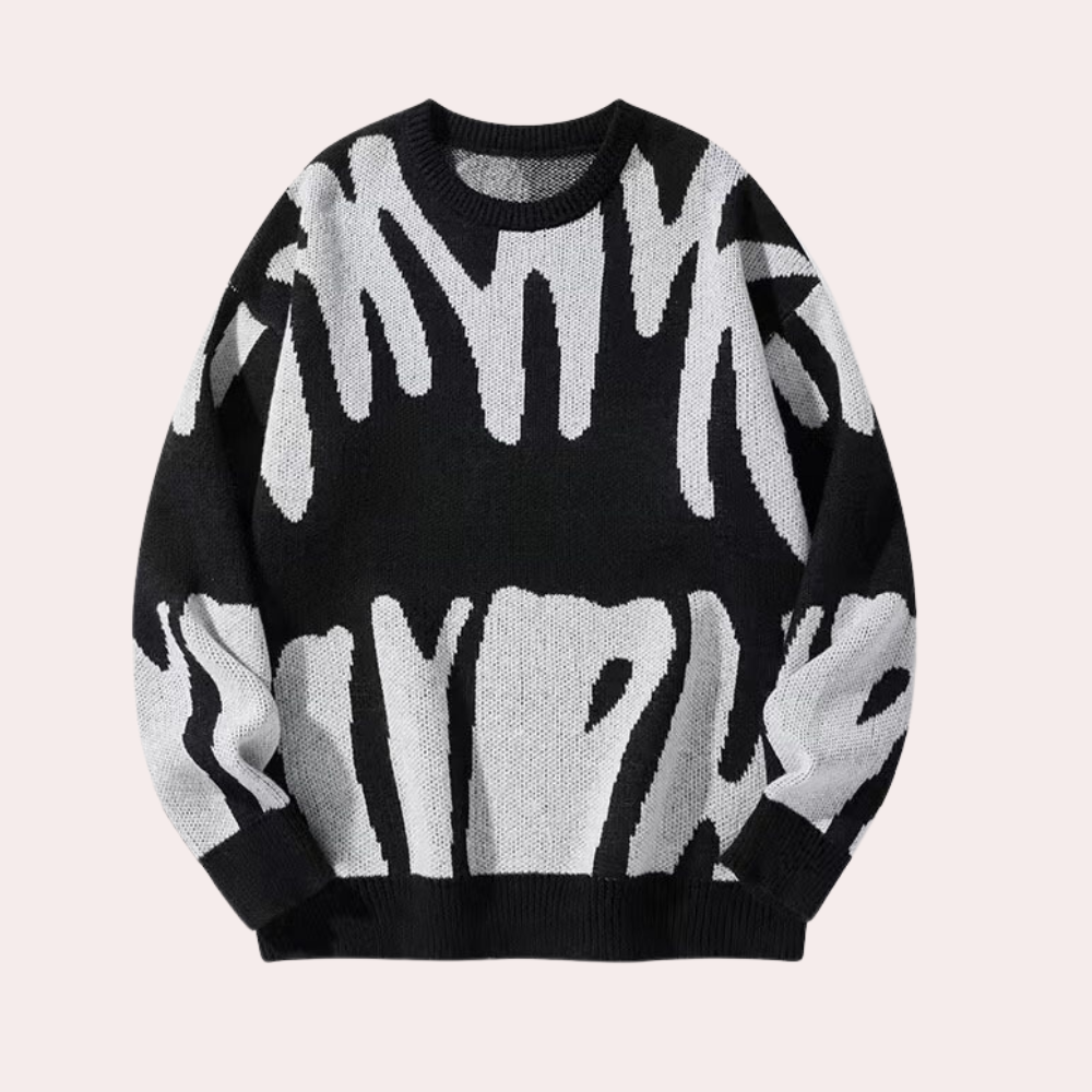 Mænds Strikket Sweater i Maskulin Stil 1