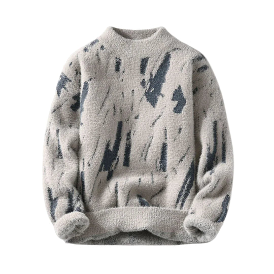 Mænds Striktrøje Med Fuzzy Design Casual Rund Hals 0