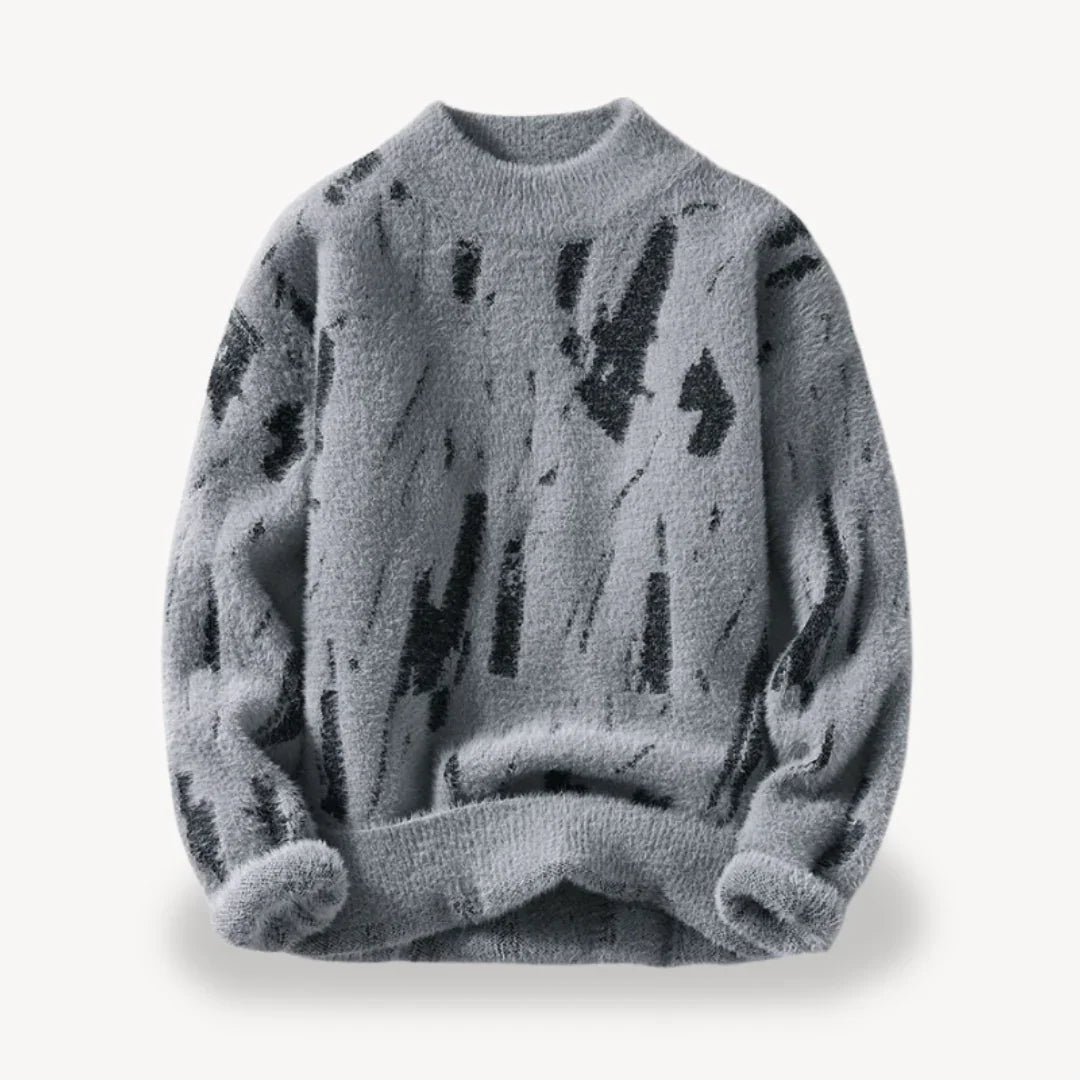 Mænds Striktrøje Med Fuzzy Design Casual Rund Hals 2