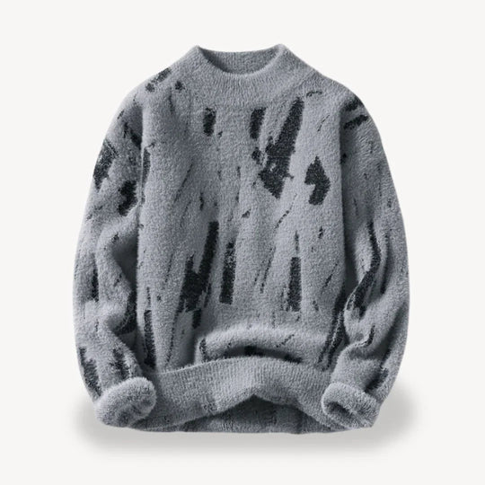Mænds Striktrøje Med Fuzzy Design Casual Rund Hals 2