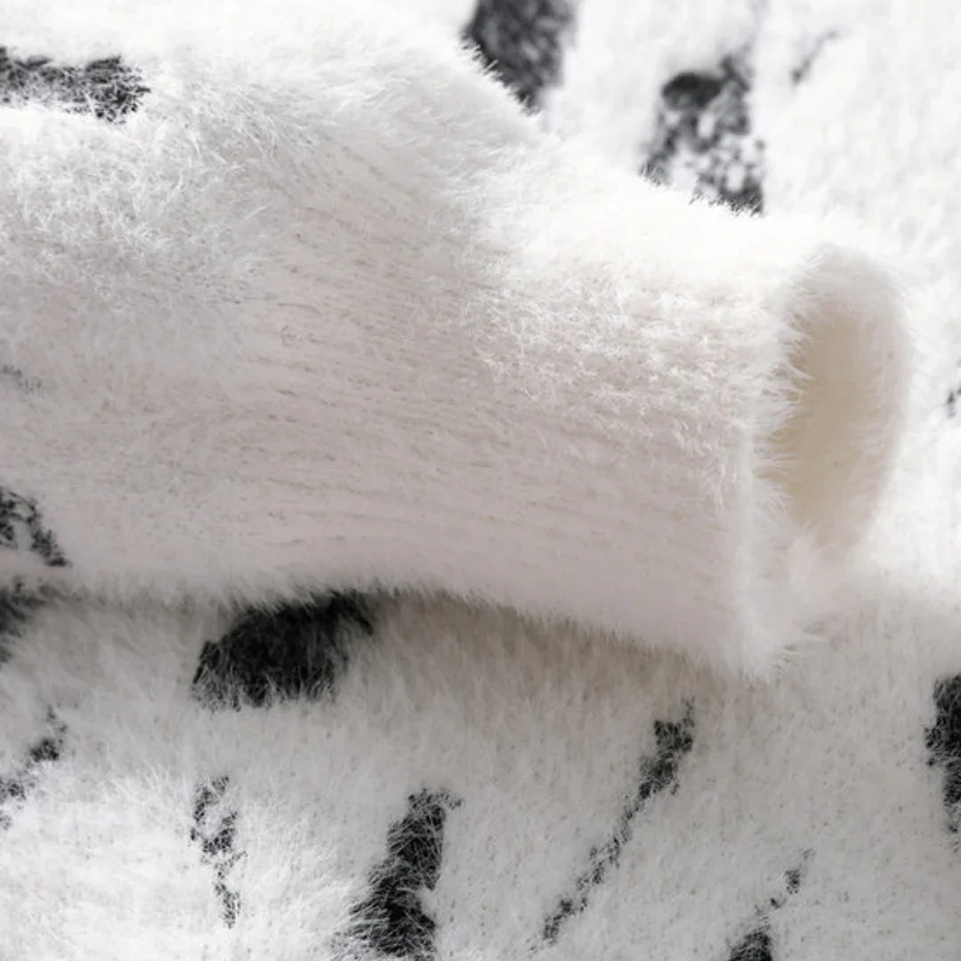 Mænds Striktrøje Med Fuzzy Design Casual Rund Hals 8