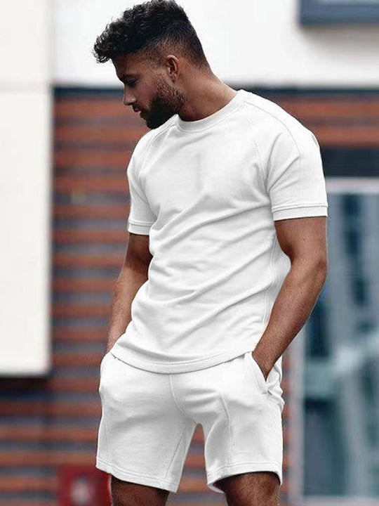Mænds T-shirt og Shorts Sæt Casual 6