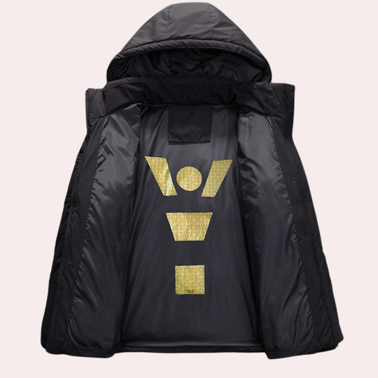 Mænds Varm Jakke med Hætte - Moderne og Funktionel 2