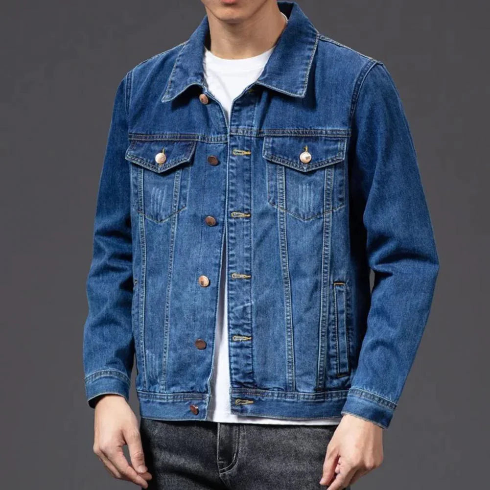 Mænds Vintage Denimjakke Blå 1