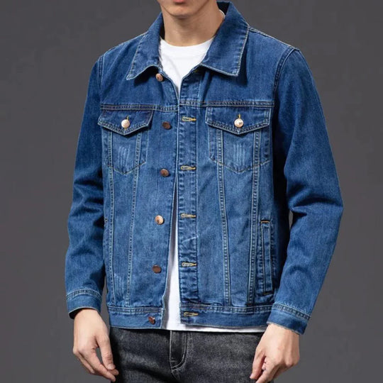 Mænds Vintage Denimjakke Blå 1
