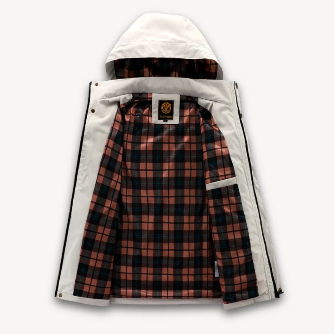 Mænds Vinterjakke med Hætte og Vandafvisende Design 2