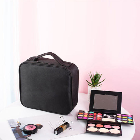 Makeup Opbevaringsboks med Justerbare Rum 6