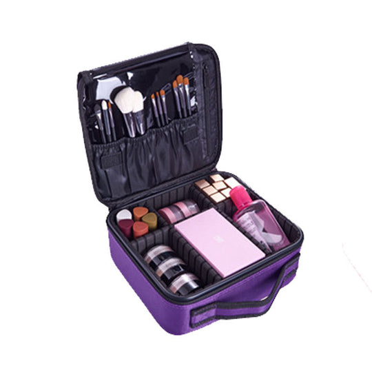Makeup Opbevaringsboks med Justerbare Rum 9