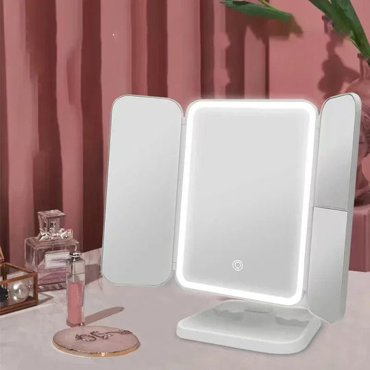 Makeup Spejl med LED-belysning i 3 Farver 4