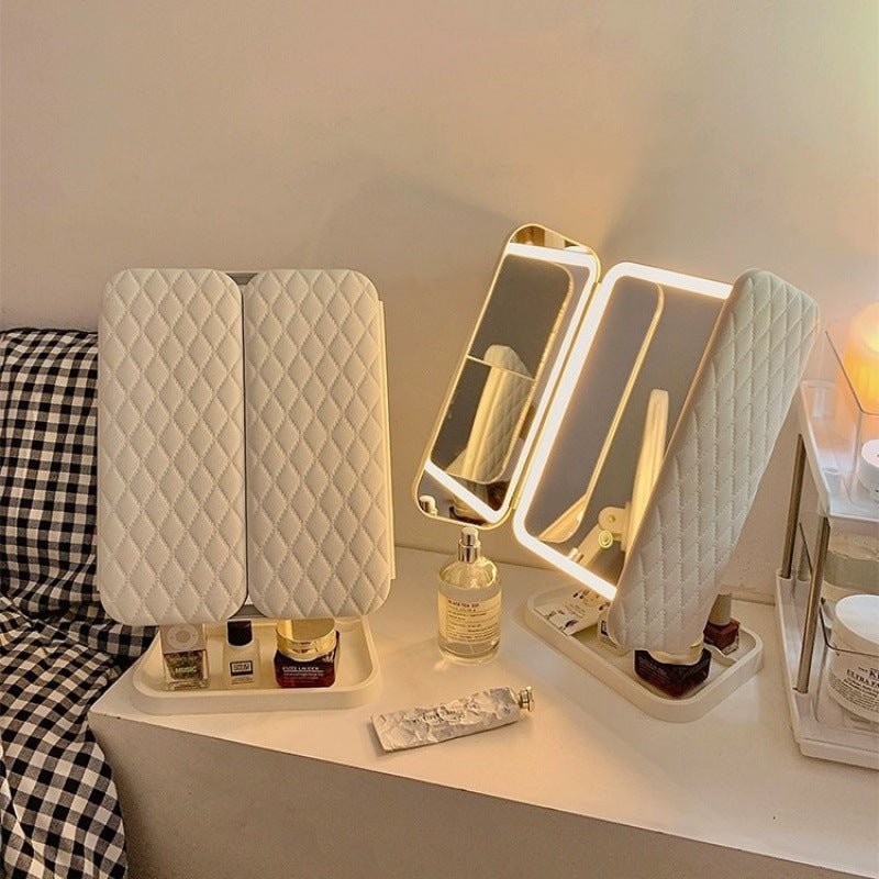 Makeup Spejl med LED-belysning i 3 Farver 6