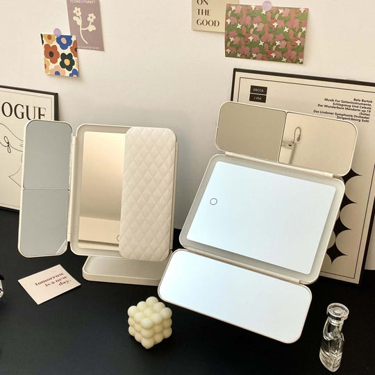 Makeup Spejl med LED-belysning i 3 Farver 7