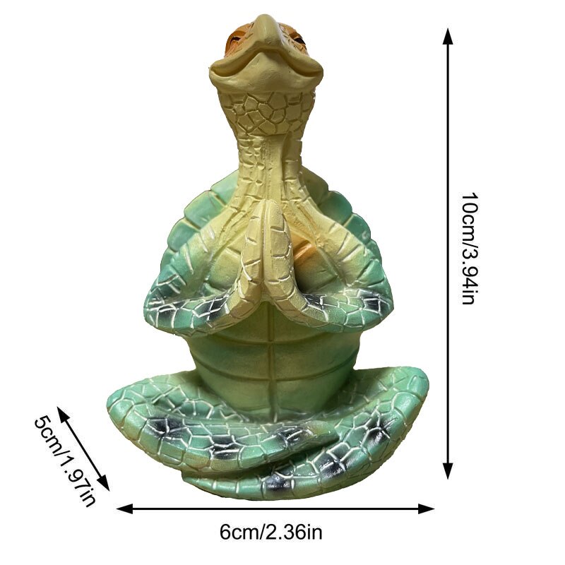 Meditativ Havskildpadde Statue til Indretning 0