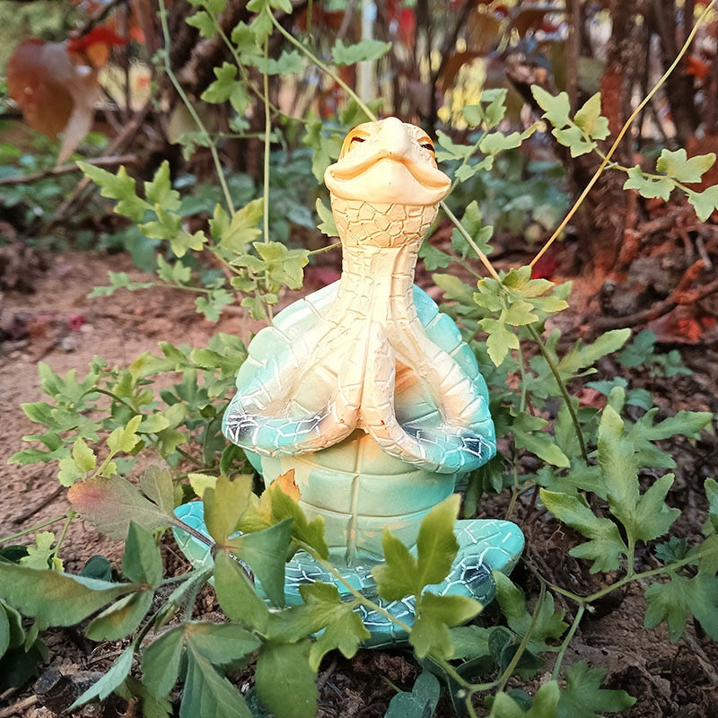 Meditativ Havskildpadde Statue til Indretning 2