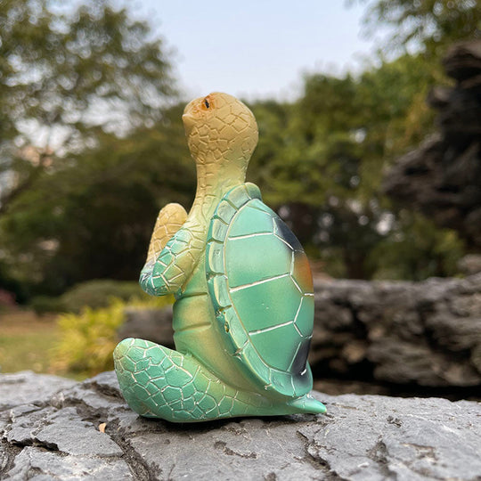 Meditativ Havskildpadde Statue til Indretning 4
