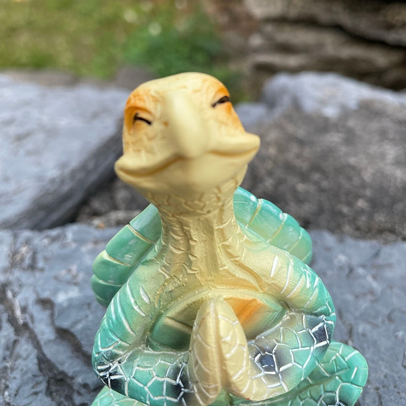 Meditativ Havskildpadde Statue til Indretning 5