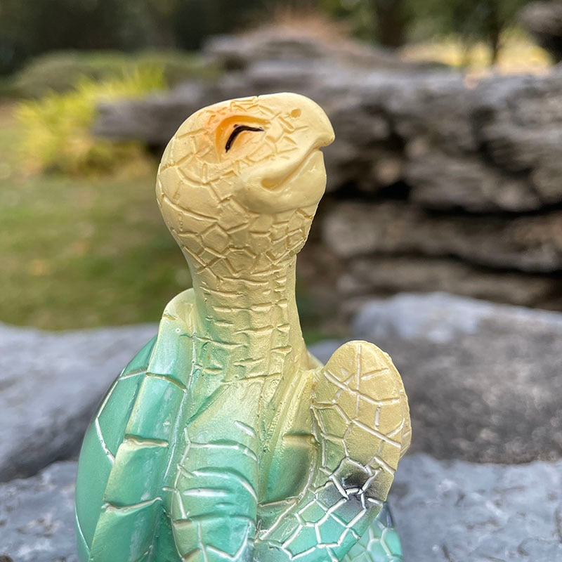 Meditativ Havskildpadde Statue til Indretning 6