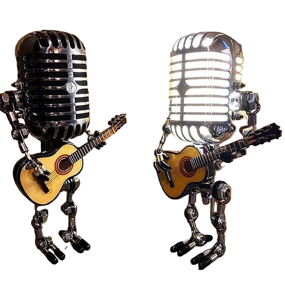 Mikrofonrobotbordslampe Justerbar LED-belysning 0