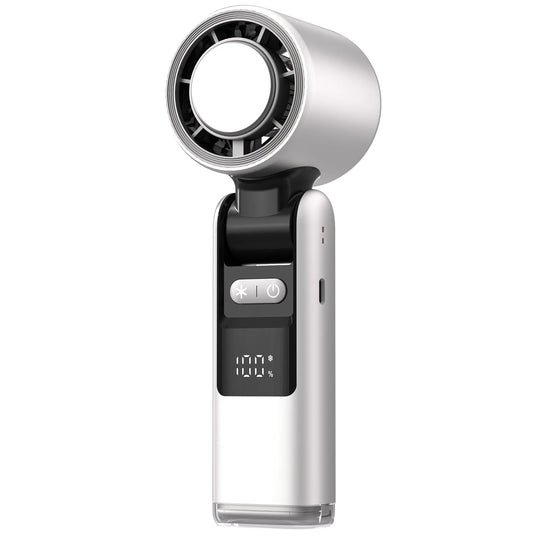 Mini Håndventilator Med Digitalt Display Justerbare Vindniveauer 5