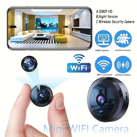 Mini Kamera WiFi til Diskret Overvågning med 1080P HD Opløsning 0