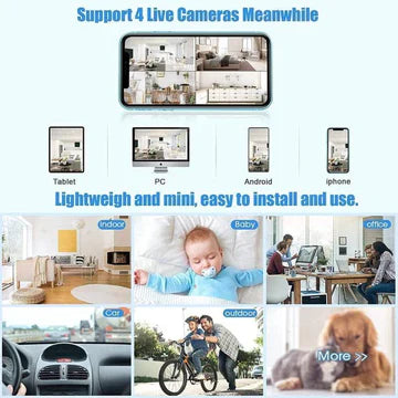 Mini Trådløs Kamera med Lyd og Video Streaming 4