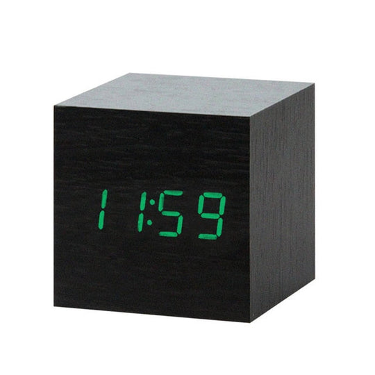 Minimalistisk Digital Vækkeur med Stemmebetjening Plast LED Display 10