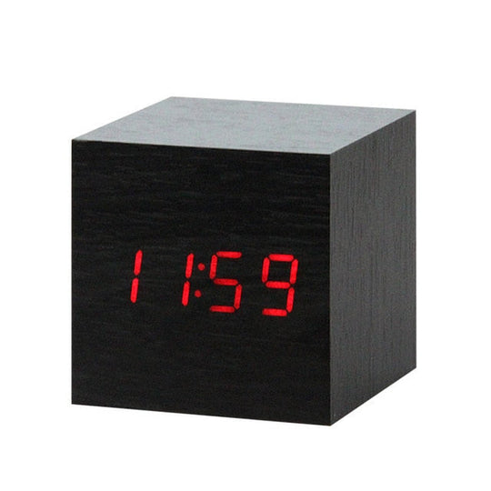Minimalistisk Digital Vækkeur med Stemmebetjening Plast LED Display 14
