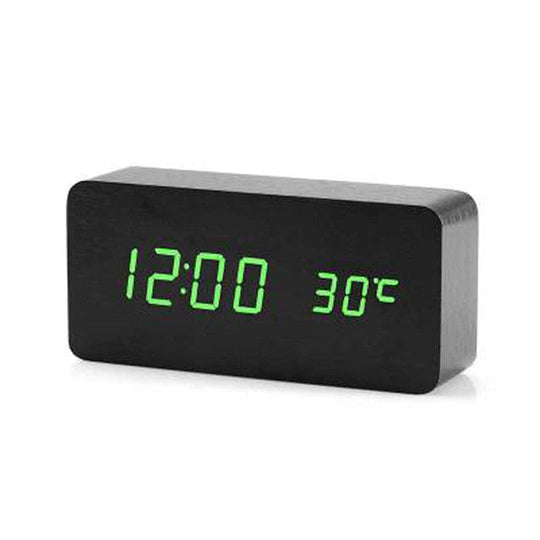 Minimalistisk Digital Vækkeur med Stemmebetjening Plast LED Display 9