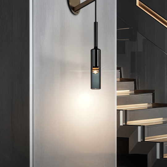 Minimalistisk Væglampe med Røget Glas 1