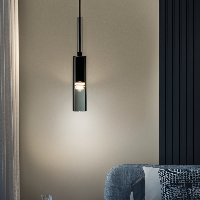 Minimalistisk Væglampe med Røget Glas 2