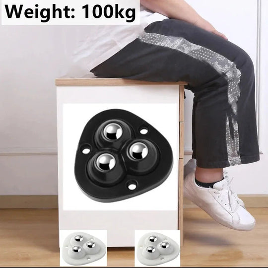 Møbelflytterhjul Selvklæbende 360° Rotation 2