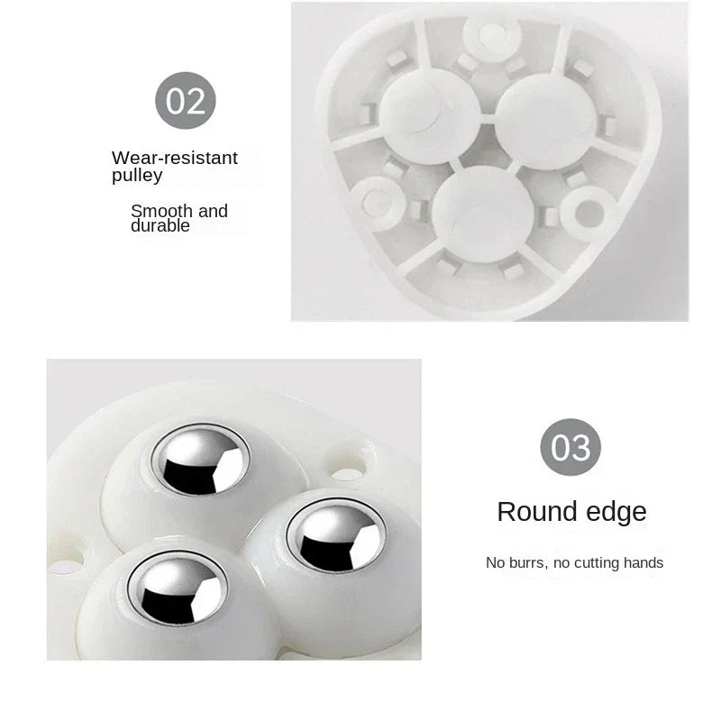 Møbelflytterhjul Selvklæbende 360° Rotation 6