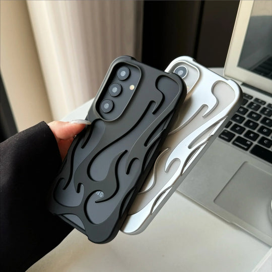 Mobilcover 3D Flammemønster til Samsung Galaxy - Stødsikkert Design 1