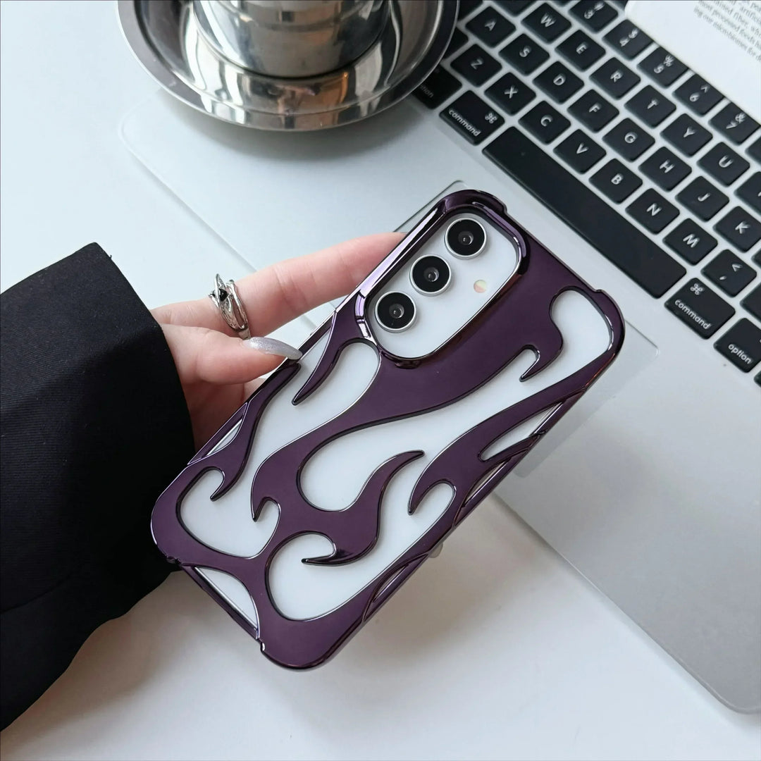 Mobilcover 3D Flammemønster til Samsung Galaxy - Stødsikkert Design 10