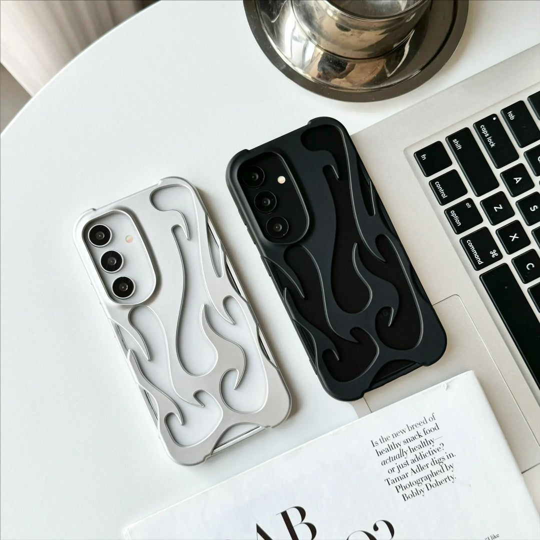 Mobilcover 3D Flammemønster til Samsung Galaxy - Stødsikkert Design 2
