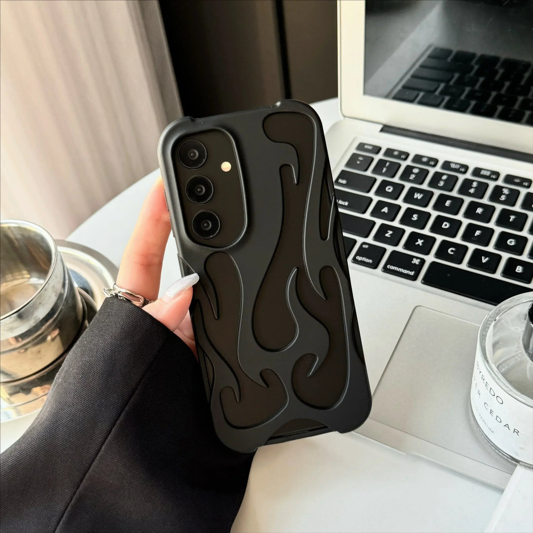 Mobilcover 3D Flammemønster til Samsung Galaxy - Stødsikkert Design 8
