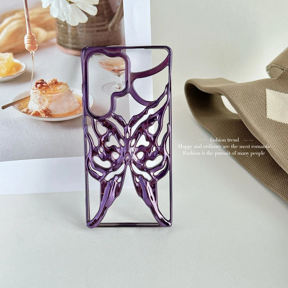 Mobilcover til Samsung Galaxy S24 S25 Ultra med 3D Butterfly Design 9