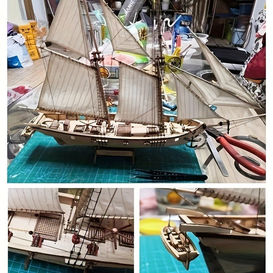 Model Sejlbåd Detaljeret 3D Puslespil 2