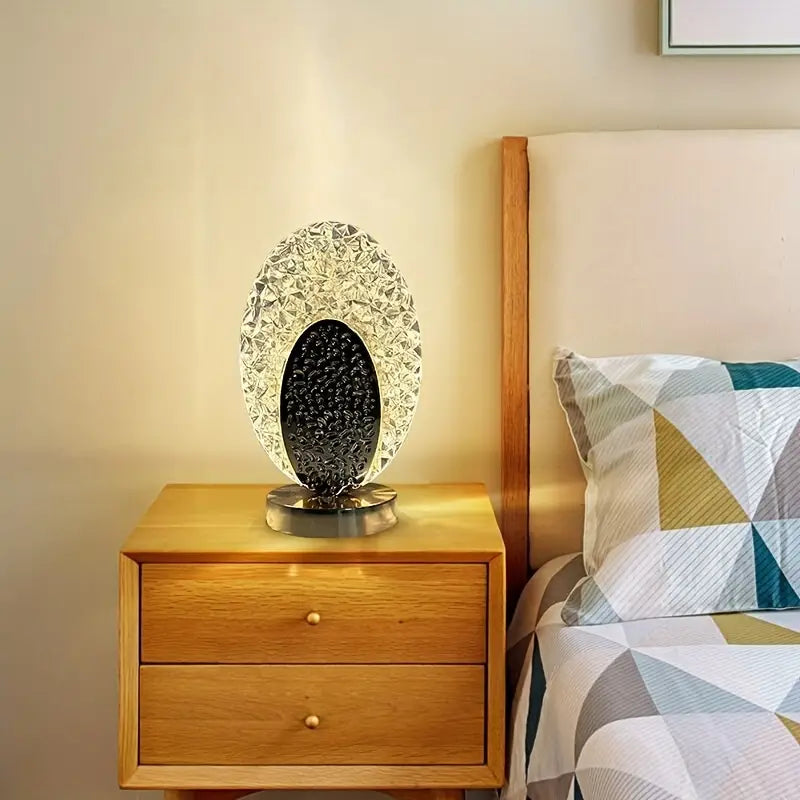 Moderne Bordlampe Uden Ledning i Peacock Design med Justerbar Lysstyrke 3
