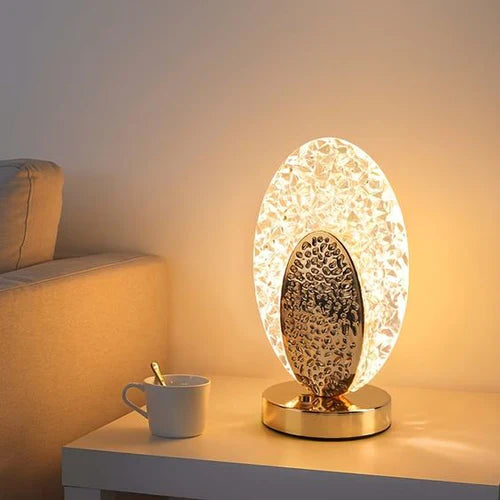 Moderne Bordlampe Uden Ledning i Peacock Design med Justerbar Lysstyrke 5