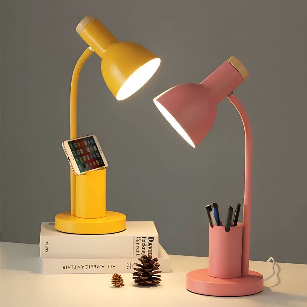 Moderne Bordlampe med Penneholder og Justerbart Lys til Skrivebord 2