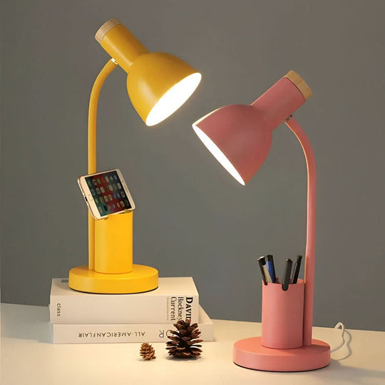 Moderne Bordlampe med Penneholder og Justerbart Lys til Skrivebord 2