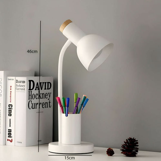 Moderne Bordlampe med Penneholder og Justerbart Lys til Skrivebord 5