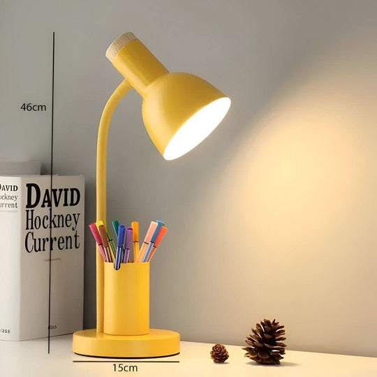 Moderne Bordlampe med Penneholder og Justerbart Lys til Skrivebord 6