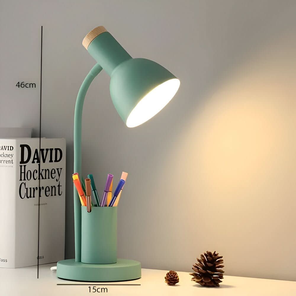 Moderne Bordlampe med Penneholder og Justerbart Lys til Skrivebord 7