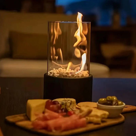 Moderne Bordpejs med Ægte Flammer 6