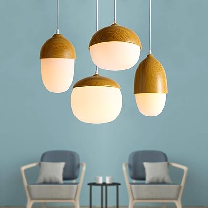 Moderne Hængende Lampe Med Træaccenter Minimalistisk Design 8