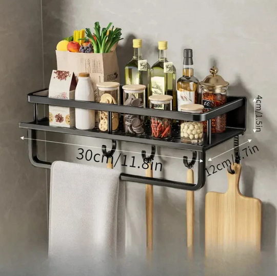 Moderne Køkkenhylde med Pladsbesparende Design 0