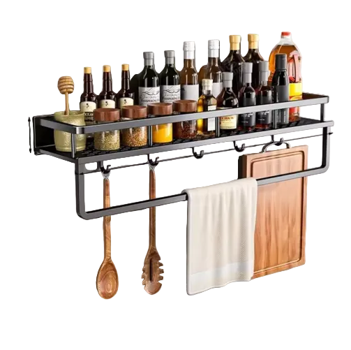 Moderne Køkkenhylde med Pladsbesparende Design 1